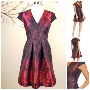 Vince Camuto Red and Black Mini Dress